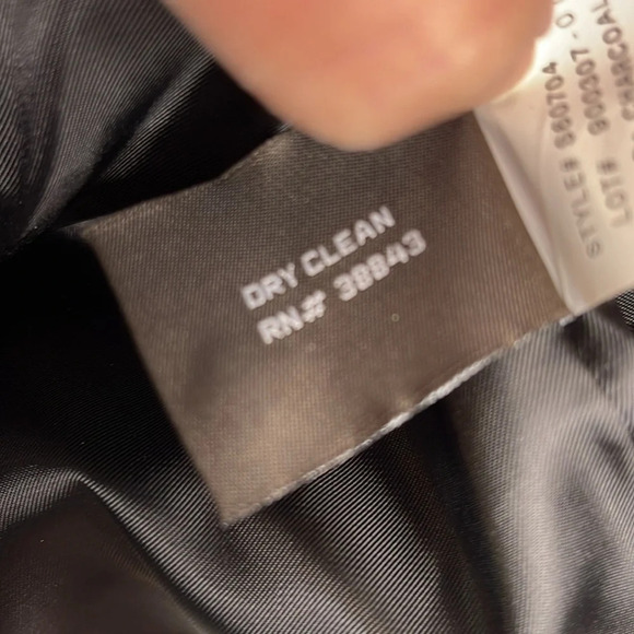 TAHARI Cashmere Blend Boxy Jacket Dark Charcoal Grey 3/4 Sleeves Monochrome 8 - Picture 12 of 14